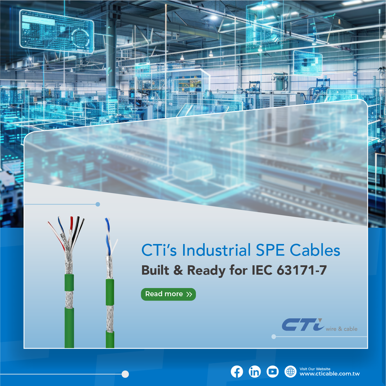 CTi’s Industrial SPE Cables - Built & Ready for IEC 63171-7