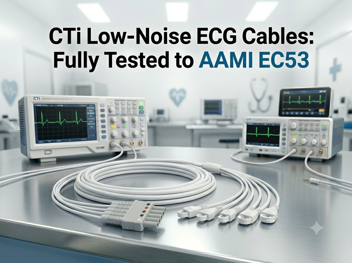CTi's Low-Noise ECG Cables: Tested to AAMI EC53